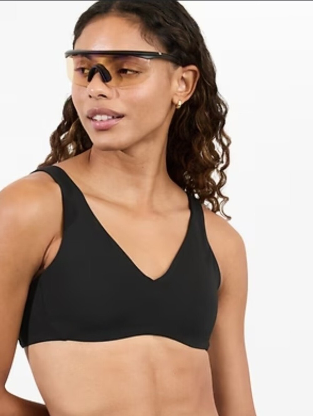 Athleta Black Plunge Bikini Top Womens Size 34 B/C Swimwear Bathingsuit Beach